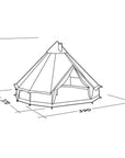Robens Klondike PRS Tipi Tent (2024) diagram