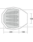 Robens Fairbanks - 4 Man Tent (2024) inside diagram