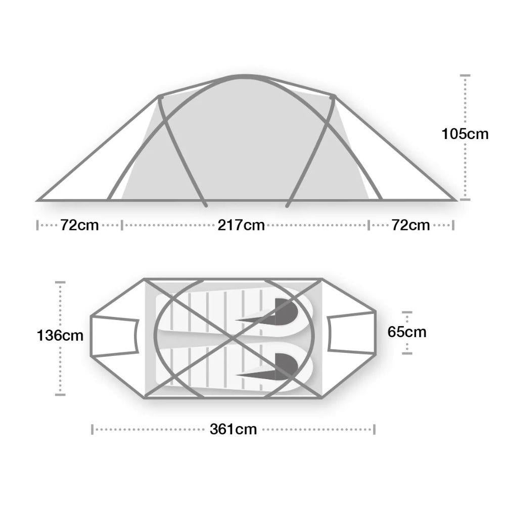 Terra Nova Quasar GF Mountain Tent - 2-Man Tent (2024) diagram