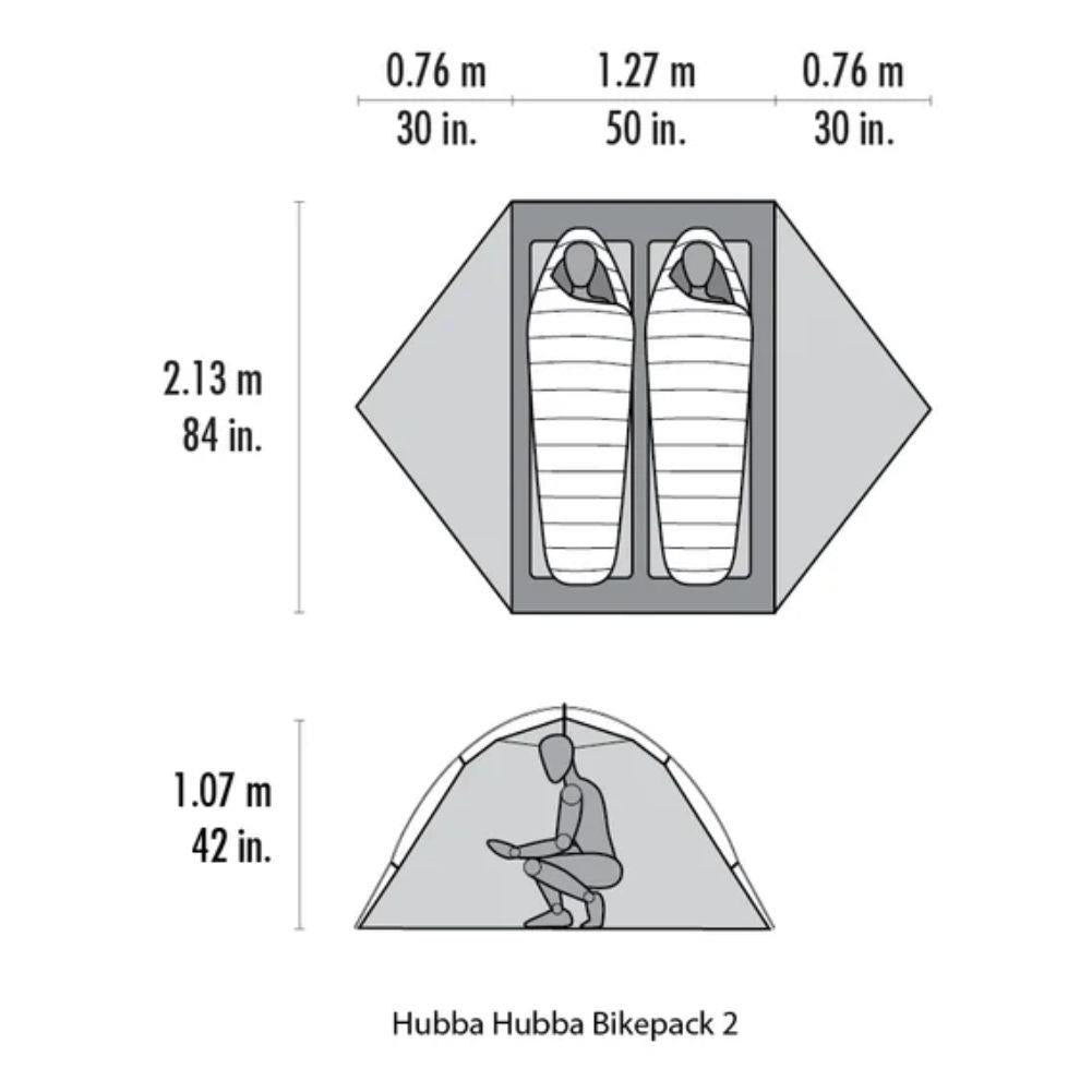 MSR Hubba Hubba 2-Person Tent Bikepack diagram