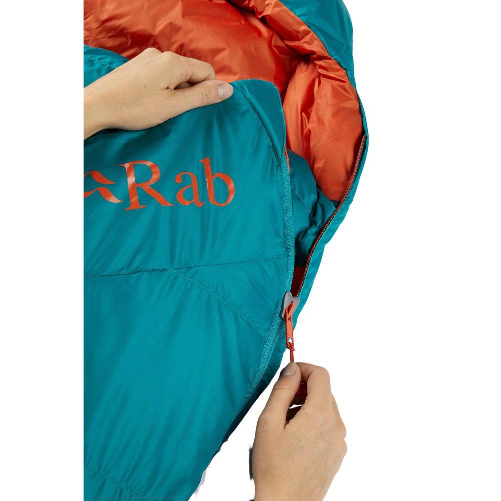 Rab Women&#39;s Ascent 500 Left Zip Down Sleeping Bag (Marina Blue)