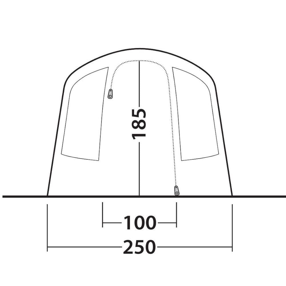 Outwell Sunhill 3 Air Tent - 3 Man Tent outside diagram