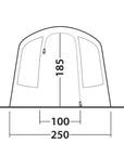 Outwell Sunhill 3 Air Tent - 3 Man Tent outside diagram