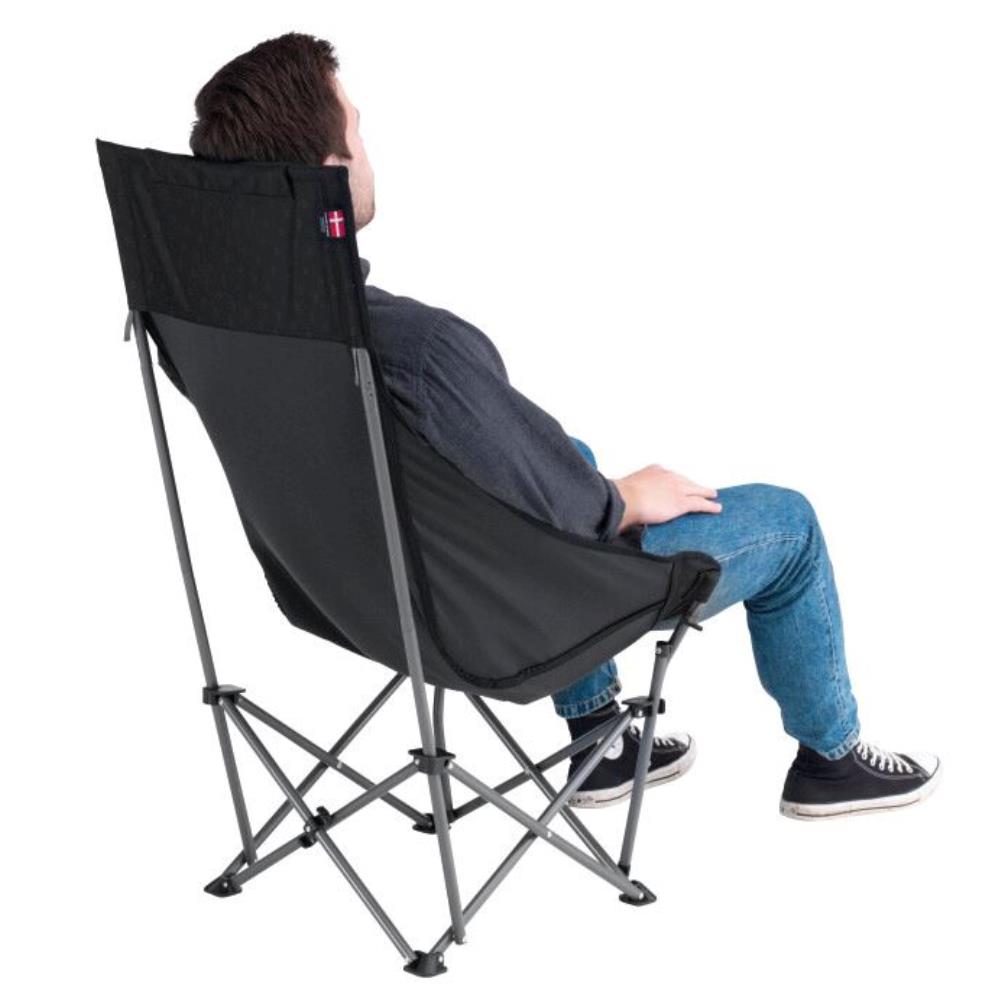 Outwell Emilio Folding Chair (Black) man in chair