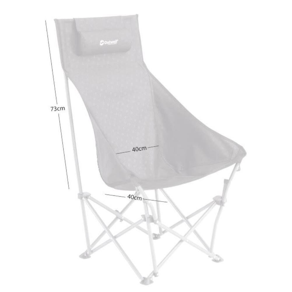 Outwell Emilio Folding Chair (Black) diagram