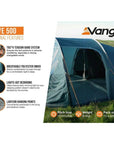 Vango Skye 500 Tent - 5 Man Tent 2024 (Deep Blue) - Internal Features