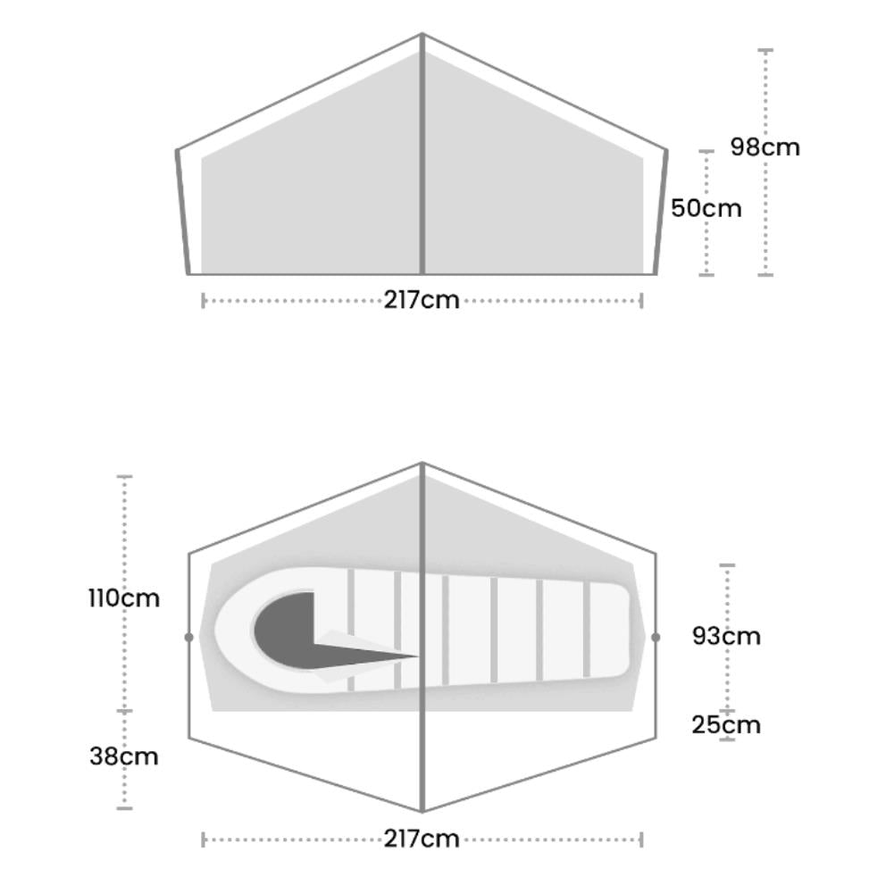 Terra Nova Laser Compact AS - 1 Man Lightweight Tent diagram