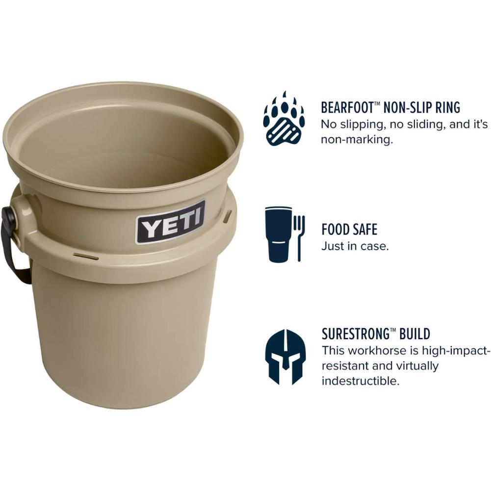 YETI Loadout 5 Gallon Bucket (Tan) non slip