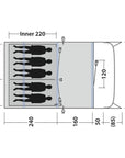 Outwell Sunhill 5 Air Tent - 5 Man tent - Size 1