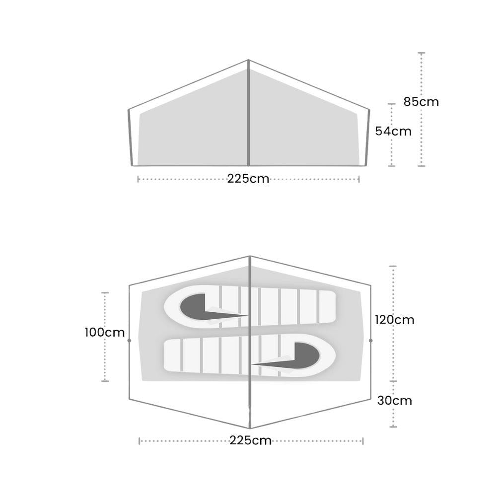 Wild Country Zephyros Compact 2 V3 Tent + Footprint Package