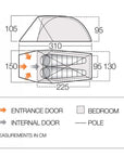 Vango Apex Geo 200 Tent - 2 Man Semi-Geodesic Trekking Tent (Pamir Green)