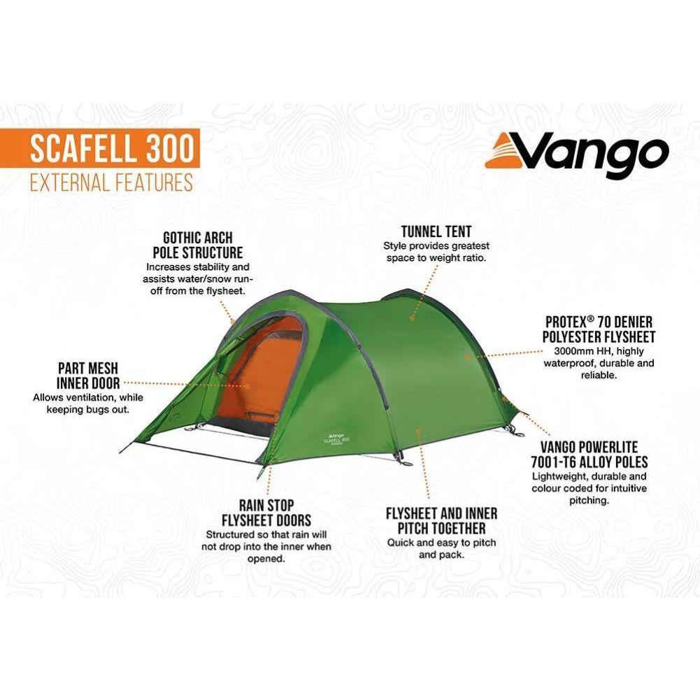 Vango Scafell 300 Tent - 3 Man Trekking Tent External Features