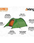 Vango Scafell 300 Tent - 3 Man Trekking Tent External Features