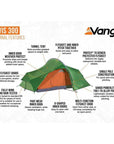 Vango Nevis 300 Tent - 3 Person Tent (Pamir Green) - External Features