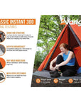 Vango Classic Instant 300 Tent - 3 Man Tent (Orange) - Internal Features