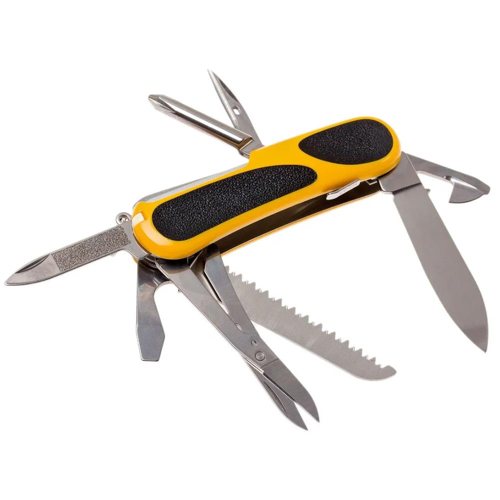 Victorinox Evogrip 18 Swiss Army Pocket Knife (Yellow/Black) angle