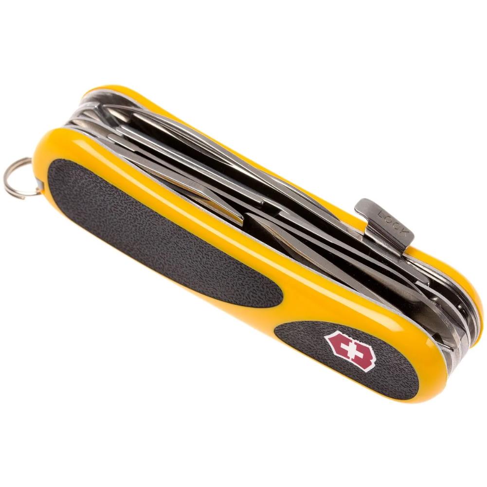 Victorinox Evogrip 18 Swiss Army Pocket Knife (Yellow/Black) closed