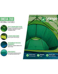 Vango Omega 350 Tent - 3 Man Tunnel Tent 2022