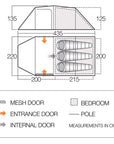 Vango Omega 350 Tent - 3 Man Tunnel Tent 2022