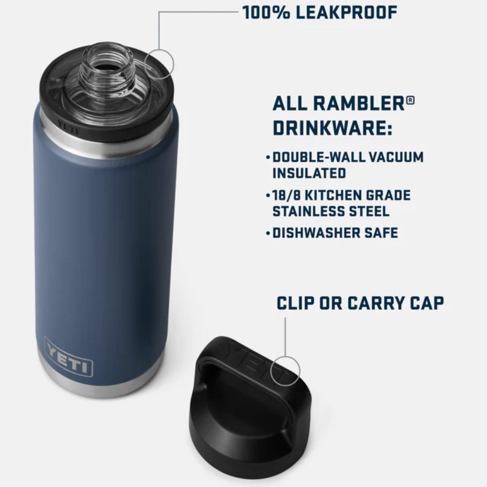 Yeti Rambler 26 OZ Bottle With Chug Cap (Navy)