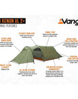 Force Ten (F10) Xenon UL 2 Plus Tent - 2 Man Lightweight Tent (2023)