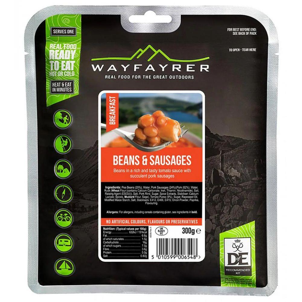 Wayfayrer Beans & Sausage - Outdoor Camping Ready to Eat Meal Pouch