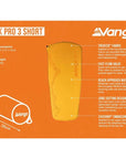 Vango Trek Pro 3 Short Self-Inflating Sleep Mat (Yellow Blaze)