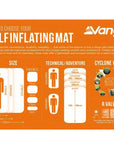 Vango Trek Pro 3 Standard Self-Inflating Mat (Harissa) info on how measurmenets