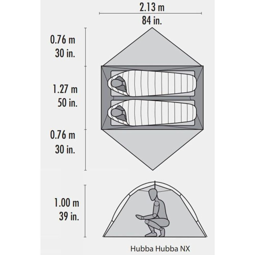 MSR Hubba Hubba NX 2 Tent - 2 Person Tent ize
