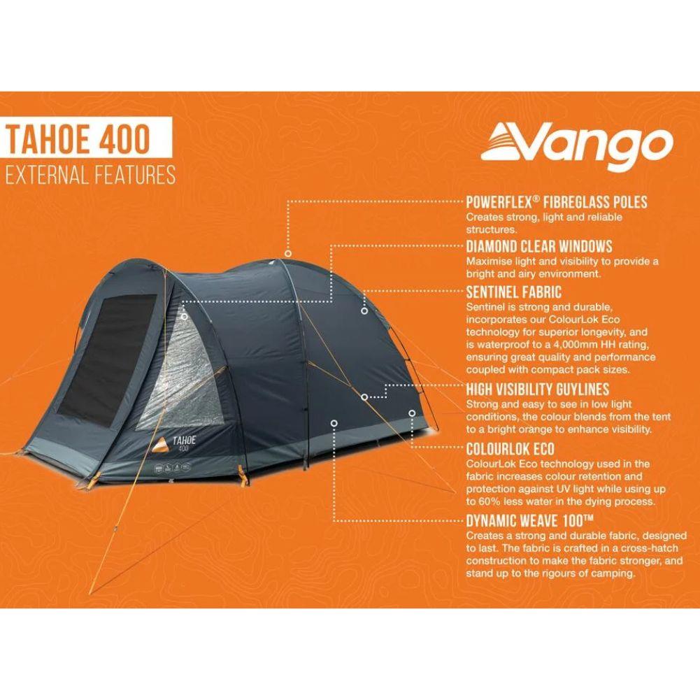 Vango Tahoe 400 - 4-Man Tent (Deep Blue)