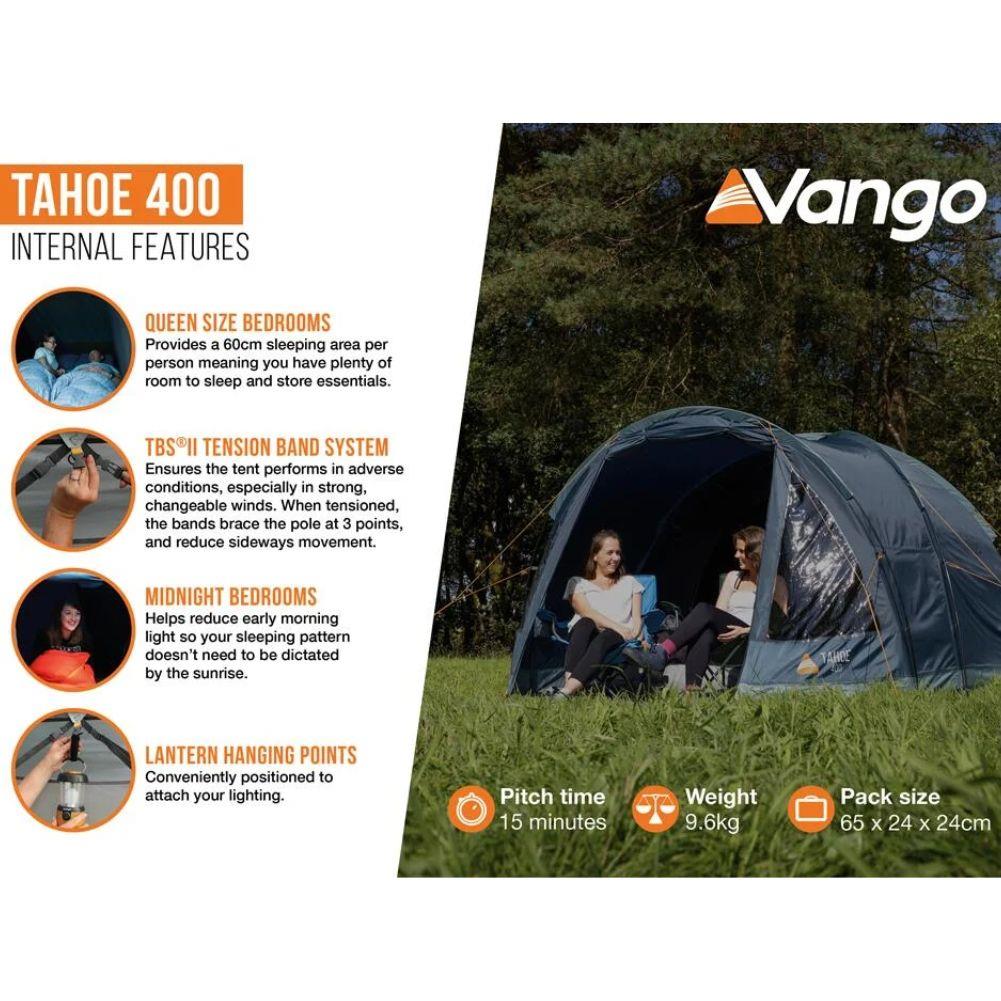 Vango Tahoe 400 - 4-Man Tent (Deep Blue)