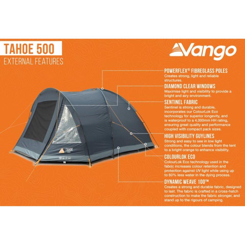 Vango Tahoe 500 Tent - 5-Man Tent (Deep Blue)