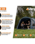 Vango Tahoe 500 Tent - 5-Man Tent (Deep Blue)