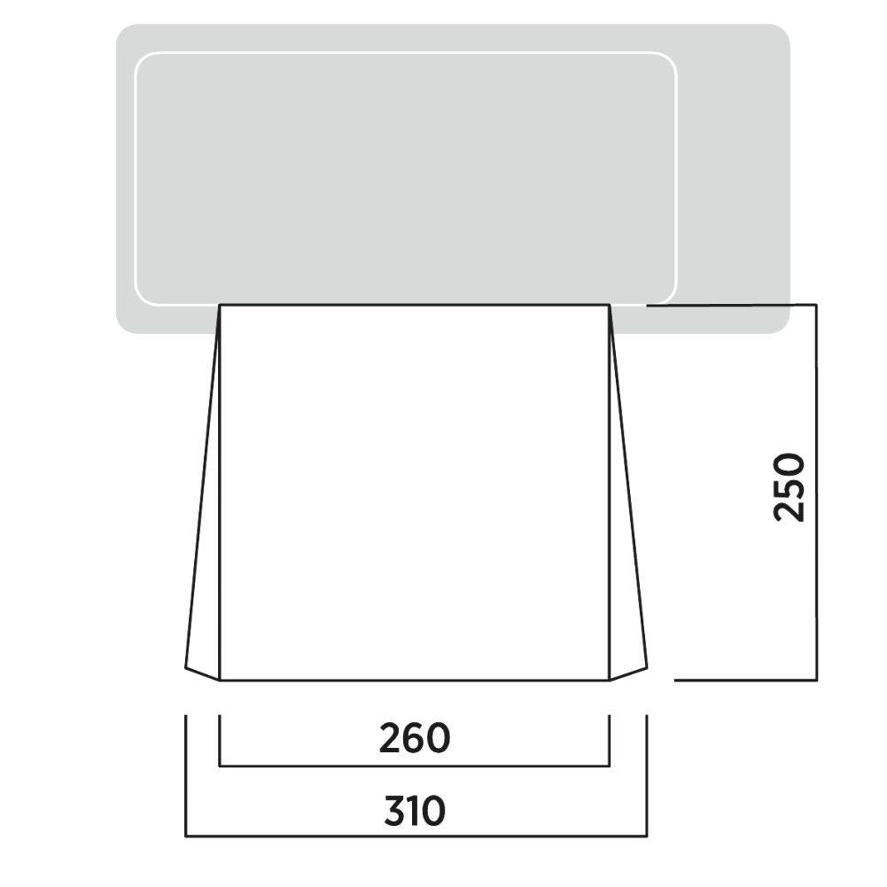 Easy Camp Voss Canopy Tarp top measurements