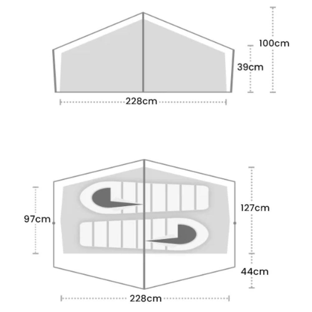 Wild Country Norte Compact 2 - 2-Man Tent diagram