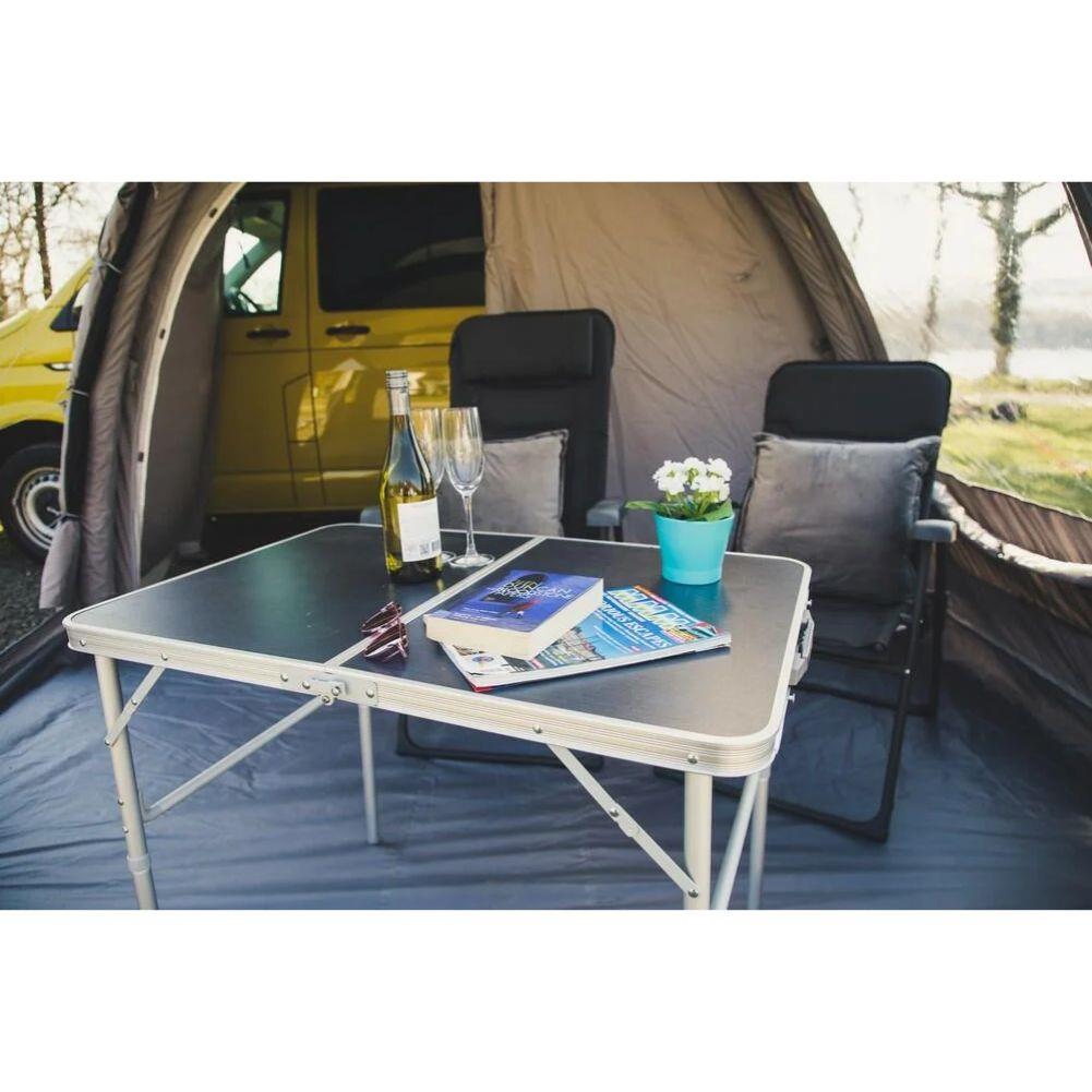 Vango Granite Duo 90 Foldable Camping Table glass