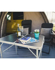 Vango Granite Duo 90 Foldable Camping Table glass