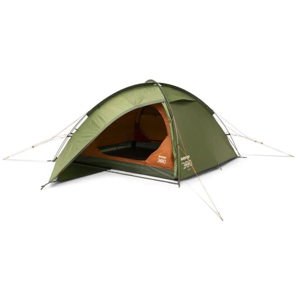 Vango Halo 300 Tent - 3-Man Tent (Forest Green) 2025 door open