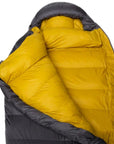 Mountain Equipment Helium GT 600 Down Sleeping Bag - Regular (Anvil Grey) flap open