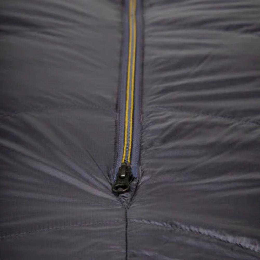 Mountain Equipment Helium GT 600 Down Sleeping Bag - Regular (Anvil Grey) zipper