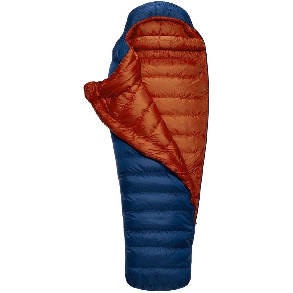 Rab Ascent 700 Down Sleeping Bag - Wide Long Left Zip (Ink) open