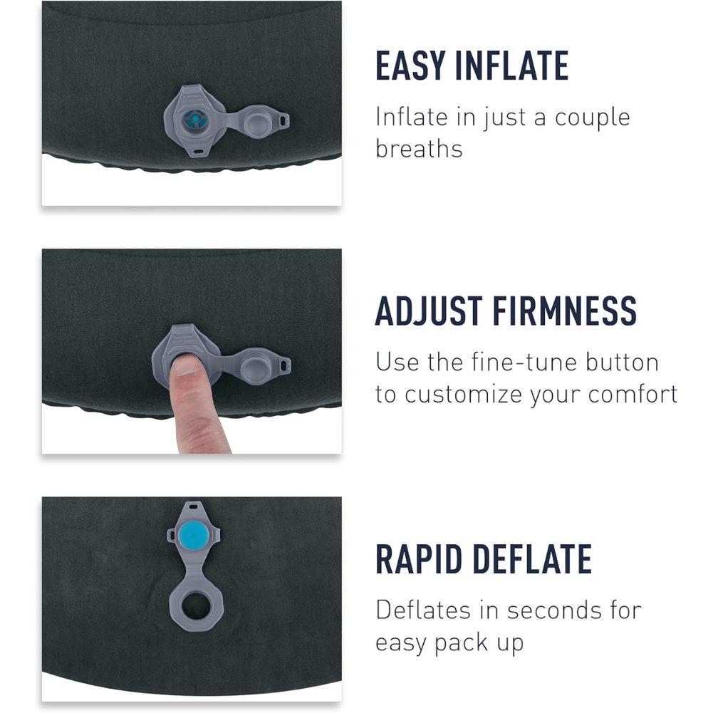 Sea to Summit Aeros Ultralight Pillow Deluxe (Aqua) adjust