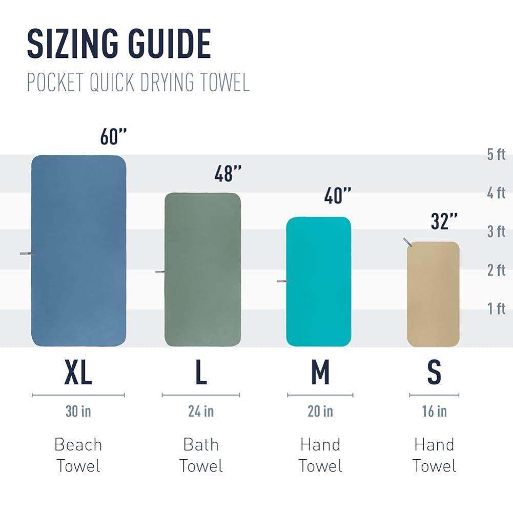 Sea To Summits Pocket Towel - Medium (Baltic Blue)