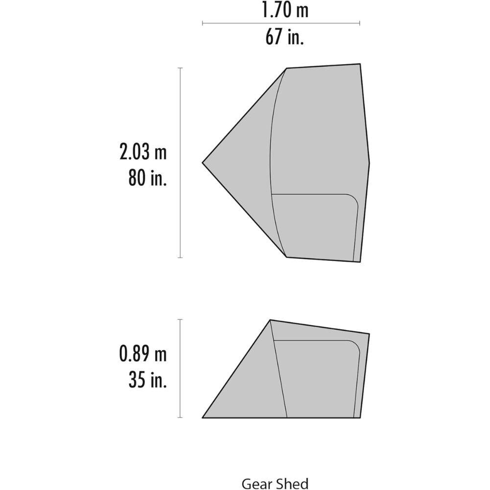 MSR Gear Shed for Elixir &amp; Hubba Hubba Tent Series (Green) measurements
