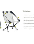 Nemo Equipment Moonlite Reclining Camping Chair (Pelican Grey) Information 