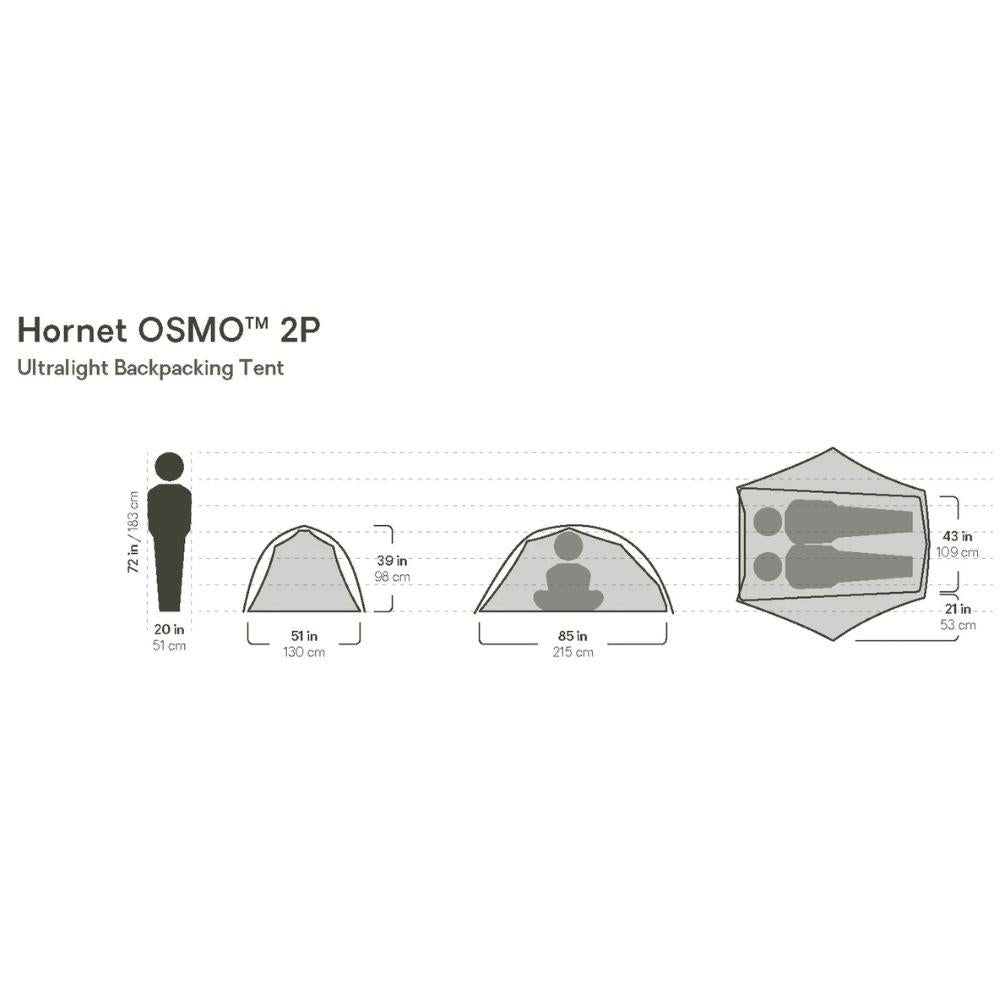 Nemo Equipment Hornet OSMO Ultralight Backpacking Tent - 2 Person Tent Size