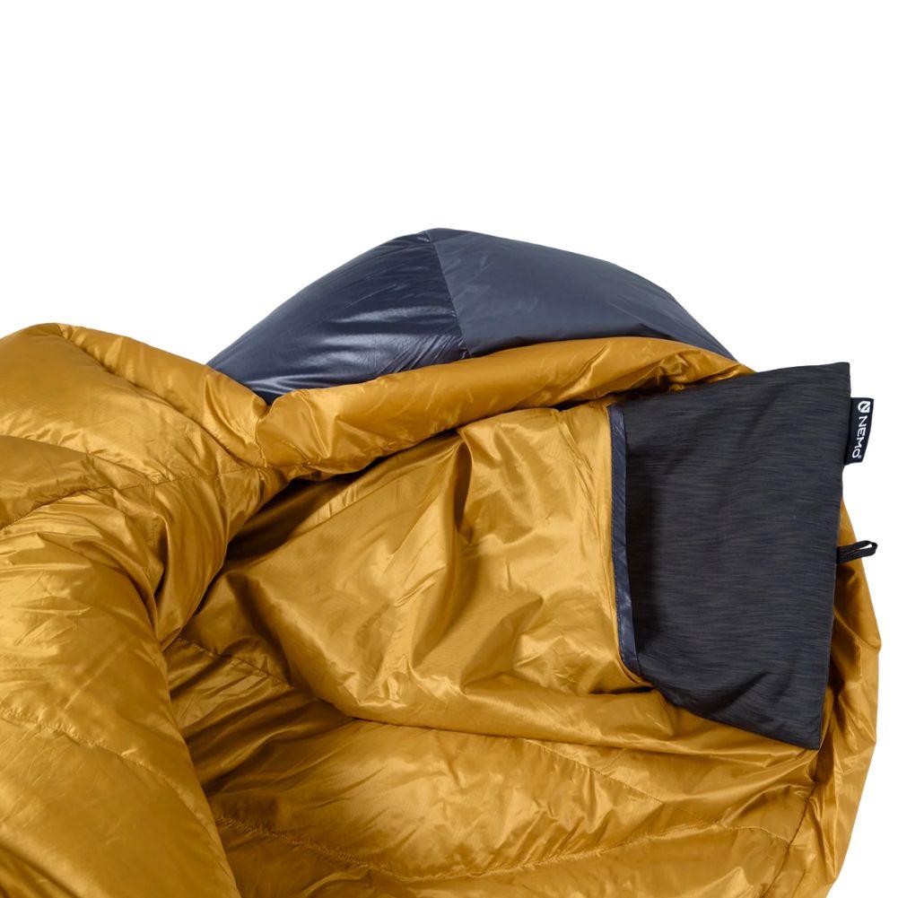 Nemo Equipment Men&#39;s Disco Endless Promise Down Sleeping Bag (Ombre Blue) Top Open