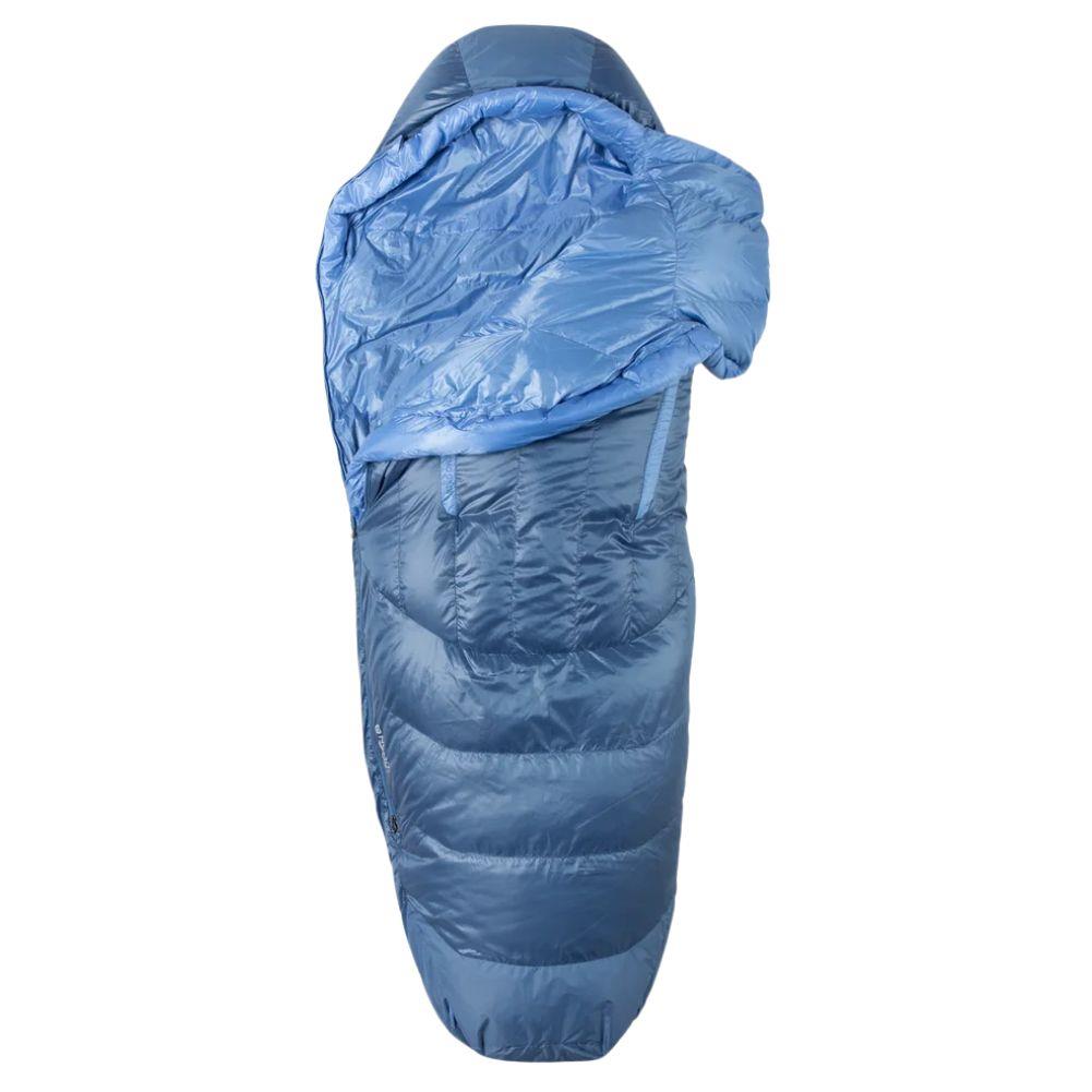 Nemo Equipment Women's Disco Endless Promise 30°F Regular Down Sleeping Bag (Blue Horizon) Half Open