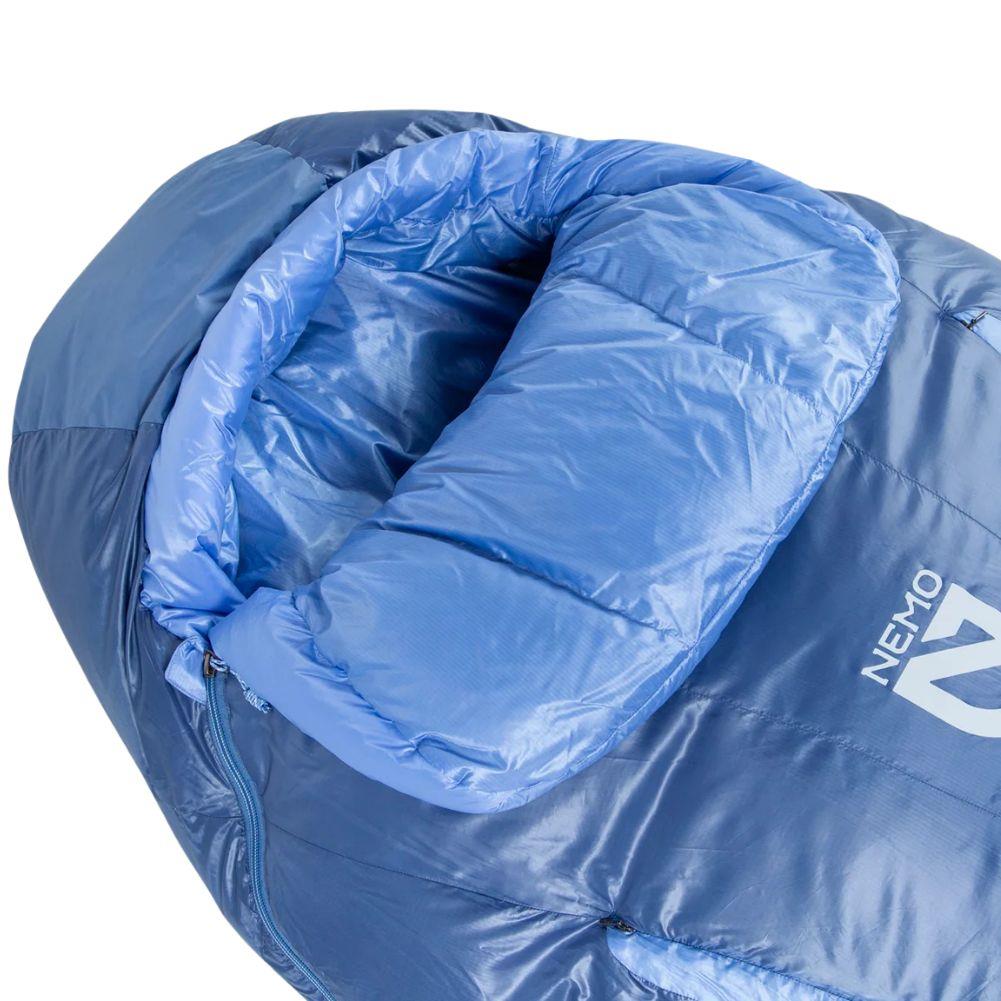 Nemo Equipment Women&#39;s Disco Endless Promise 30°F Regular Down Sleeping Bag (Blue Horizon) Head