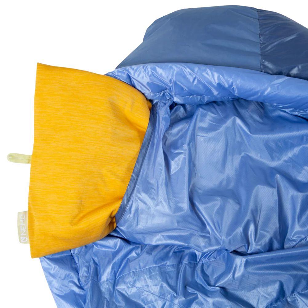 Nemo Equipment Women&#39;s Disco Endless Promise 30°F Regular Down Sleeping Bag (Blue Horizon) Inside